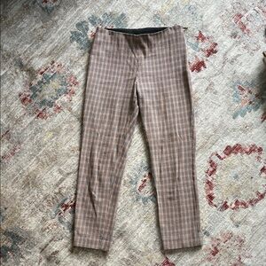 a new day Women's Checkered Ankle Pants - Brown and Black